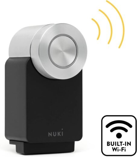 Nuki Smart Lock 3.0 Pro, cerradura inteligente con módulo wifi, cerradura electrónica con batería Power Pack, cerradura digital automática, negro - Conecta Tu Hogar