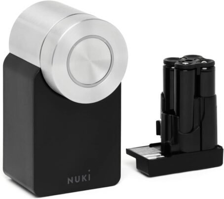 Nuki Smart Lock 3.0 Pro, cerradura inteligente con módulo wifi, cerradura electrónica con batería Power Pack, cerradura digital automática, negro - Conecta Tu Hogar