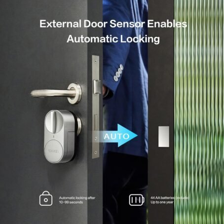 Lockin Cerradura Inteligente, Cerradura Electrónica con Wifi y Bluetooth, Entra sin Llave, Adecuado para Cerraduras de Puertas Existentes - Conecta Tu Hogar